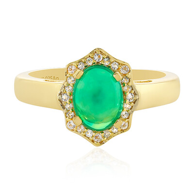 Zilveren ring met een Groene Ethiopische Opaal