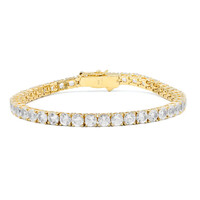 Zilveren armband met witte topaasstenen