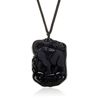 Halsketting met een obsidiaan