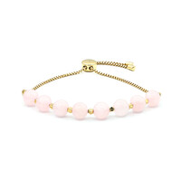 Zilveren armband met rozen kwartskristallen