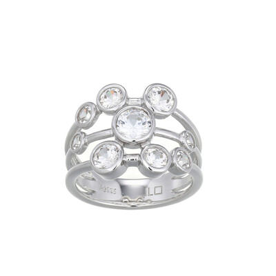 Zilveren ring met een zirkoon (Adela Silber)