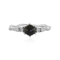 Zilveren ring met een Indische Ster Diopsied