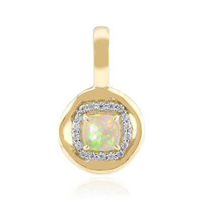 Gouden hanger met een Braziliaanse witte opaal