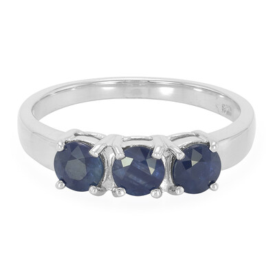 Zilveren ring met Laos saffieren