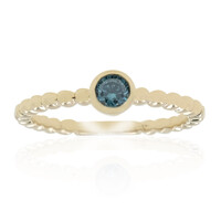 Gouden ring met een blauwe SI2 diamant (de Melo)