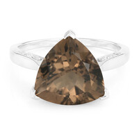 Zilveren ring met een rookkwarts