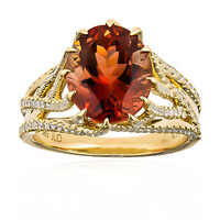 Gouden ring met een rode andesien (de Melo)