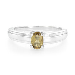 Zilveren ring met een champagne kwarts
