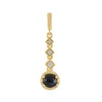 Zilveren hanger met een Indische Ster Diopsied