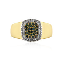 Zilveren ring met I3 Champagne Diamanten