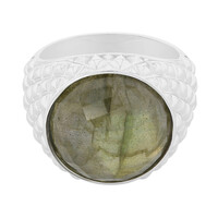 Zilveren ring met een labradoriet