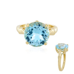 Zilveren ring met een hemel-blauwe topaas