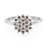 Zilveren ring met Fancy diamanten