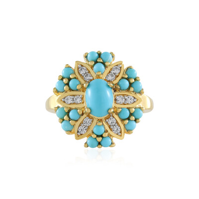 Zilveren ring met een Sleeping Beauty Turkoois (Faszination Türkis)