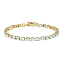 Zilveren armband met hemel-blauwe topaasstenen