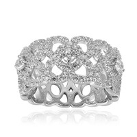 Zilveren ring met zirkonen