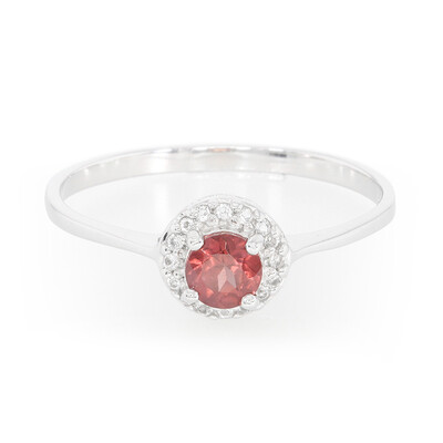 Zilveren ring met een Malaya granaat