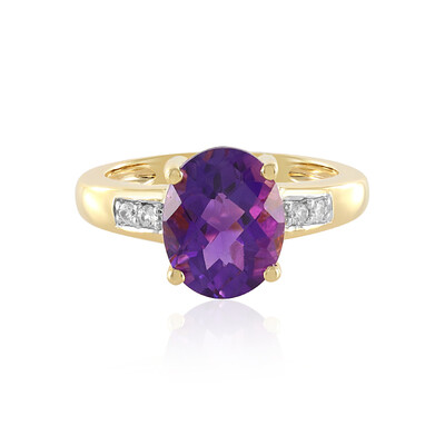 Zilveren ring met een amethist