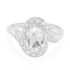 Zilveren ring met een Himalaya beril