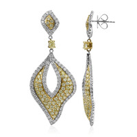Gouden oorbellen met gele S12 diamanten (CIRARI)