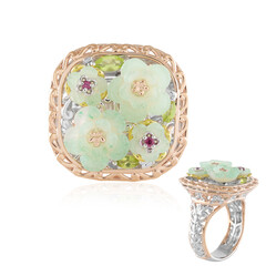 Zilveren ring met een peridoot (Gems en Vogue)