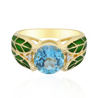 Zilveren ring met een Zwitsers-blauwe topaas
