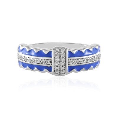 Zilveren ring met zirkonen