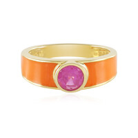 Zilveren ring met een Madagaskar Roze Saffier