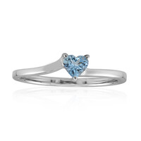 Zilveren ring met een Ofiki Aquamarijn