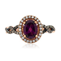Gouden ring met een rhodliet