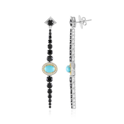 Zilveren oorbellen met Sleeping Beauty Turkooisen (Dallas Prince Designs)