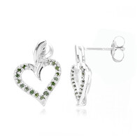 Zilveren oorbellen met Fancy diamanten