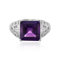 Zilveren ring met een Zambia-amethist