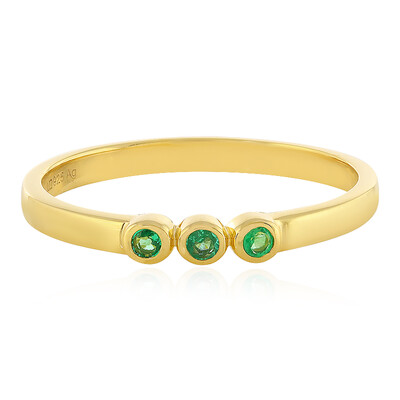 Zilveren ring met Columbiaanse smaragden