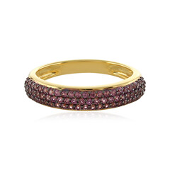 Zilveren ring met rhodolieten