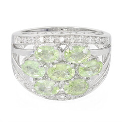 Zilveren ring met Paraiba toermalijnen