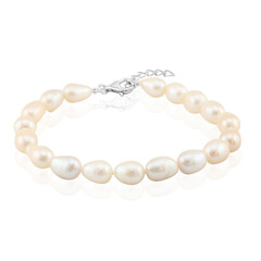 Zilveren armband met Witte zoetwater kweekparels (TPC)