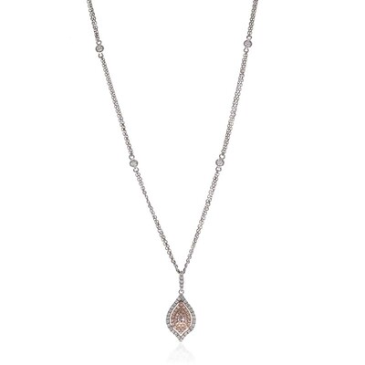 Gouden halsketting met een I1 Roze Diamant (CIRARI)