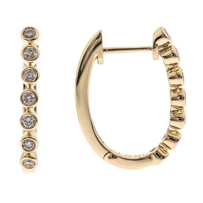 Gouden oorbellen met I1 (H) Diamanten (CIRARI)