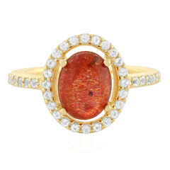 Zilveren ring met een zonnesteen