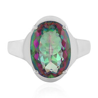 Zilveren ring met een mystieke kwarts