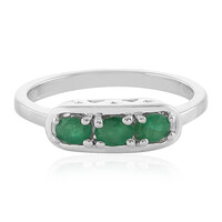 Zilveren ring met Socoto smaragden