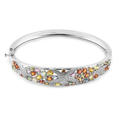 Zilveren armband met saffieren