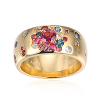 Zilveren ring met robijnen (Adela Gold)