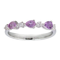 Gouden ring met roze saffieren (CIRARI)