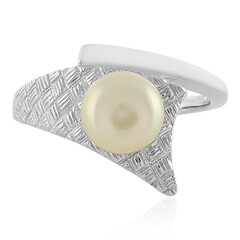 Zilveren ring met een zoetwater kweekparel
