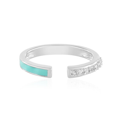 Zilveren ring met zirkonen