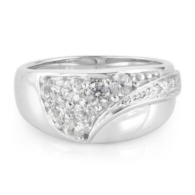 Zilveren ring met zirkonen