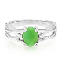 Zilveren ring met een keizerlijk chrysopraas