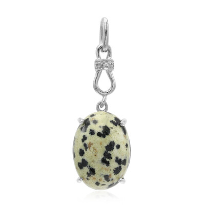 Zilveren hanger met een Dalmatiër Jaspis